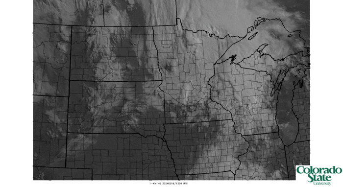 North-central 1-km visible satellite imagery (click image for animation)