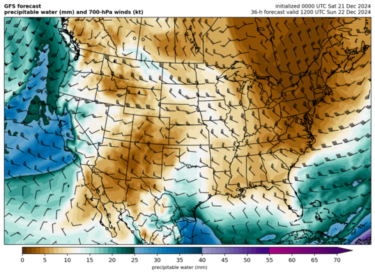 GFS precipitable water (click image for animation)