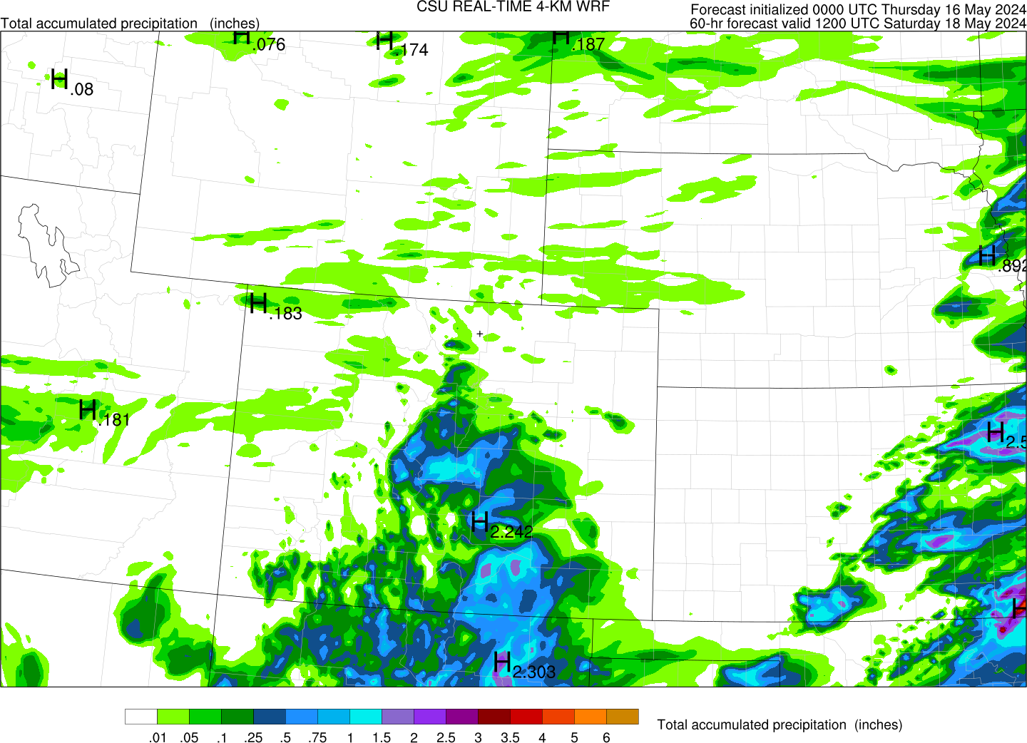 Total accumulated precipitation (Colorado)