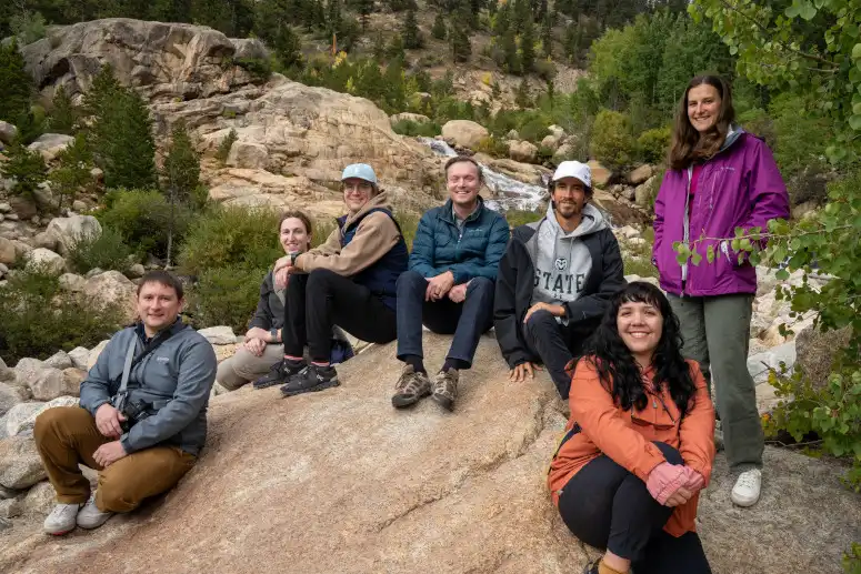 Group photo, September 2025 (at Lawn Lake Alluvial Fan, Rocky Mountain National Park)