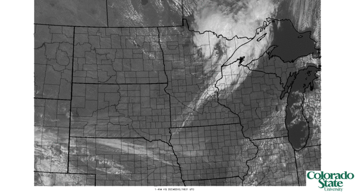 North-central 1-km visible satellite imagery (click image for animation)
