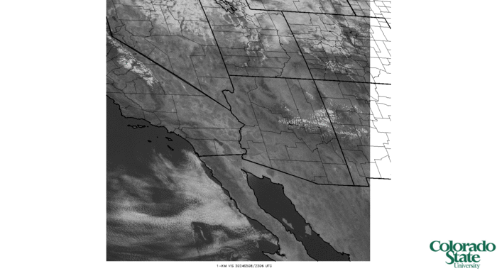 Southwest 1-km visible satellite imagery (click image for animation)