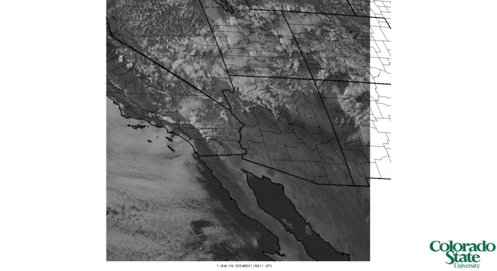 Southwest 1-km visible satellite imagery (click image for animation)