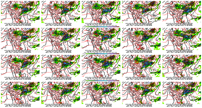 GEFS postage stamps: MSLP, 1000--500-hPa thickness, 12-hr precip (click image for animation)