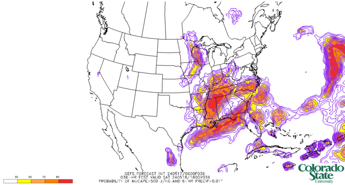 GEFS probability of MUCAPE > 500 J/kg and > 0.01