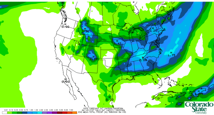 GEFS mean: Total accumulated precipitation (inches) (click image for animation)