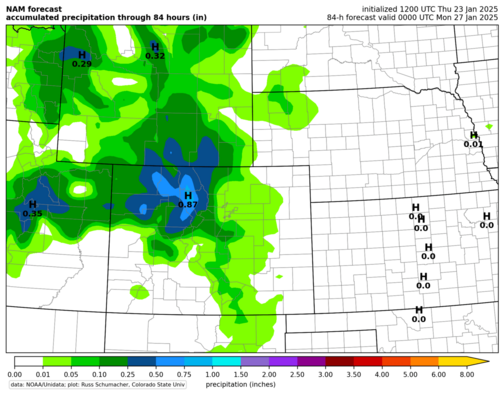 NAM total accumulated precipitation (Colorado zoom) (click image for animation)