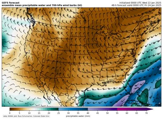 GEFS mean: Precipitable water (click image for animation)