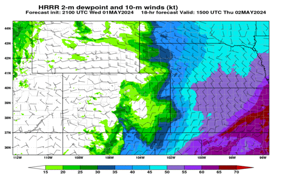 HRRR 2-m dewpoint (click image for animation)