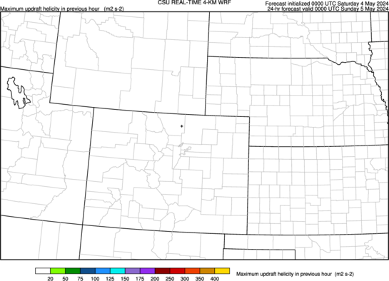 Hourly maximum updraft helicity in 2–5-km layer (Colorado) (click image for animation)