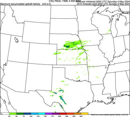 Accumulated maximum updraft helicity in 2–5-km layer (full domain) (click image for animation)