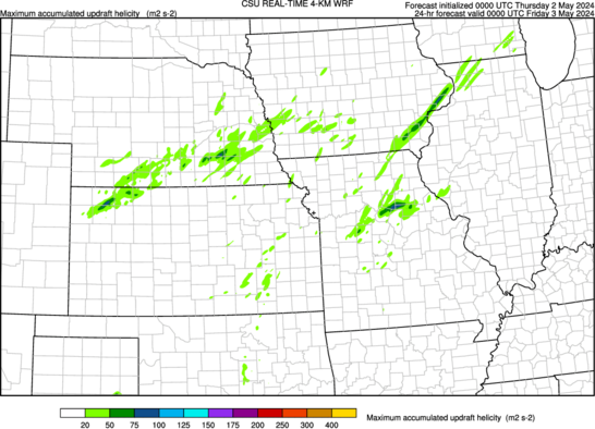 Accumulated maximum updraft helicity in 2–5-km layer (zoom) (click image for animation)