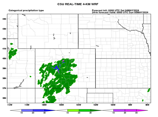 Categorical precipitation type (Colorado) (click image for animation)